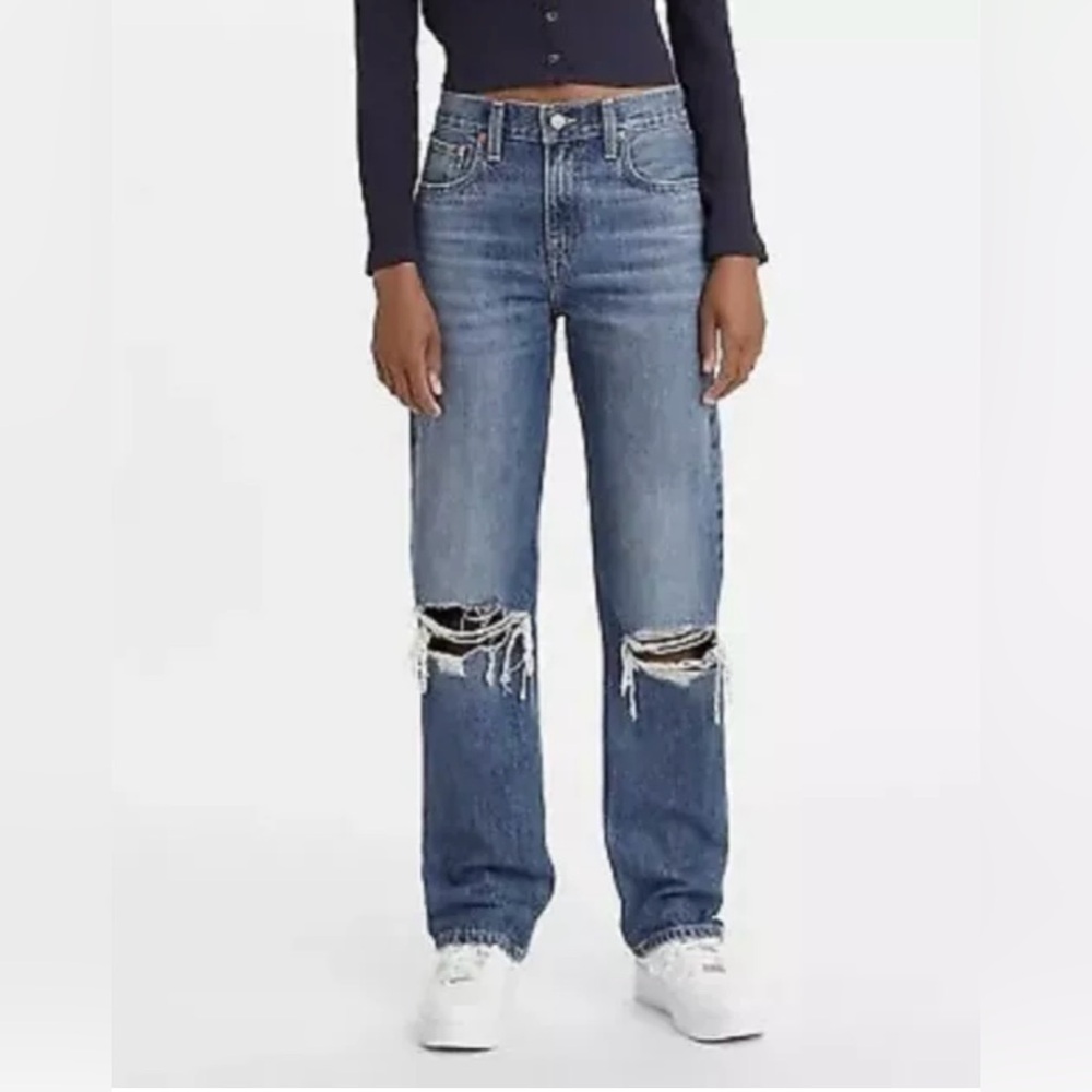 Levi’s low pro mid rise straight jeans 27 breathe out wash medium EUC